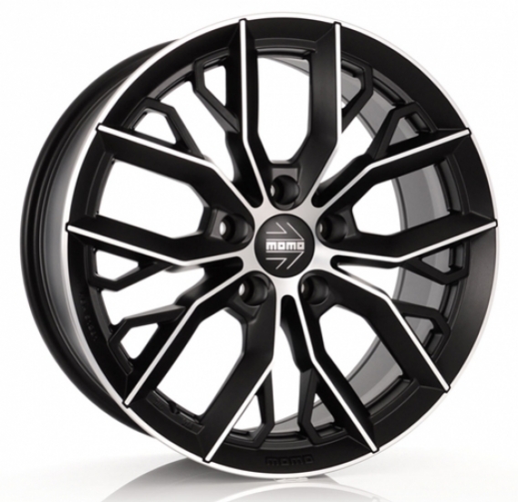 Momo R17 W7.5 PCD5x114.3 ET40 DIA72.2 matt black diamond cut